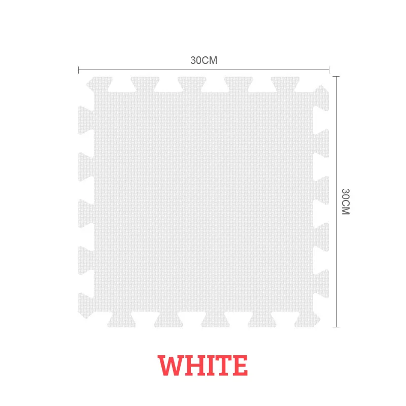 white 9 шт. 30x30 см EVA Коврик-пазл для детей водонепроницаемый мягкий развивающий игровой коврик для спортзала детский коврик-пазл ковер Tapete Bebe - Цвет: white