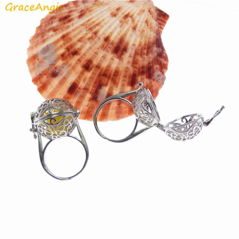 GraceAngie 1 шт. высококачественное медное кольцо открывающаяся клетка медальон
