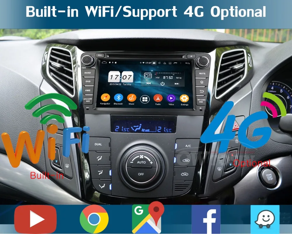 " ips 8 Core 4G ram+ 64G rom Android 9,0 автомобильный dvd-радио GPS для hyundai I40 2011 2012 2013 DSP CarPlay Parrot BT