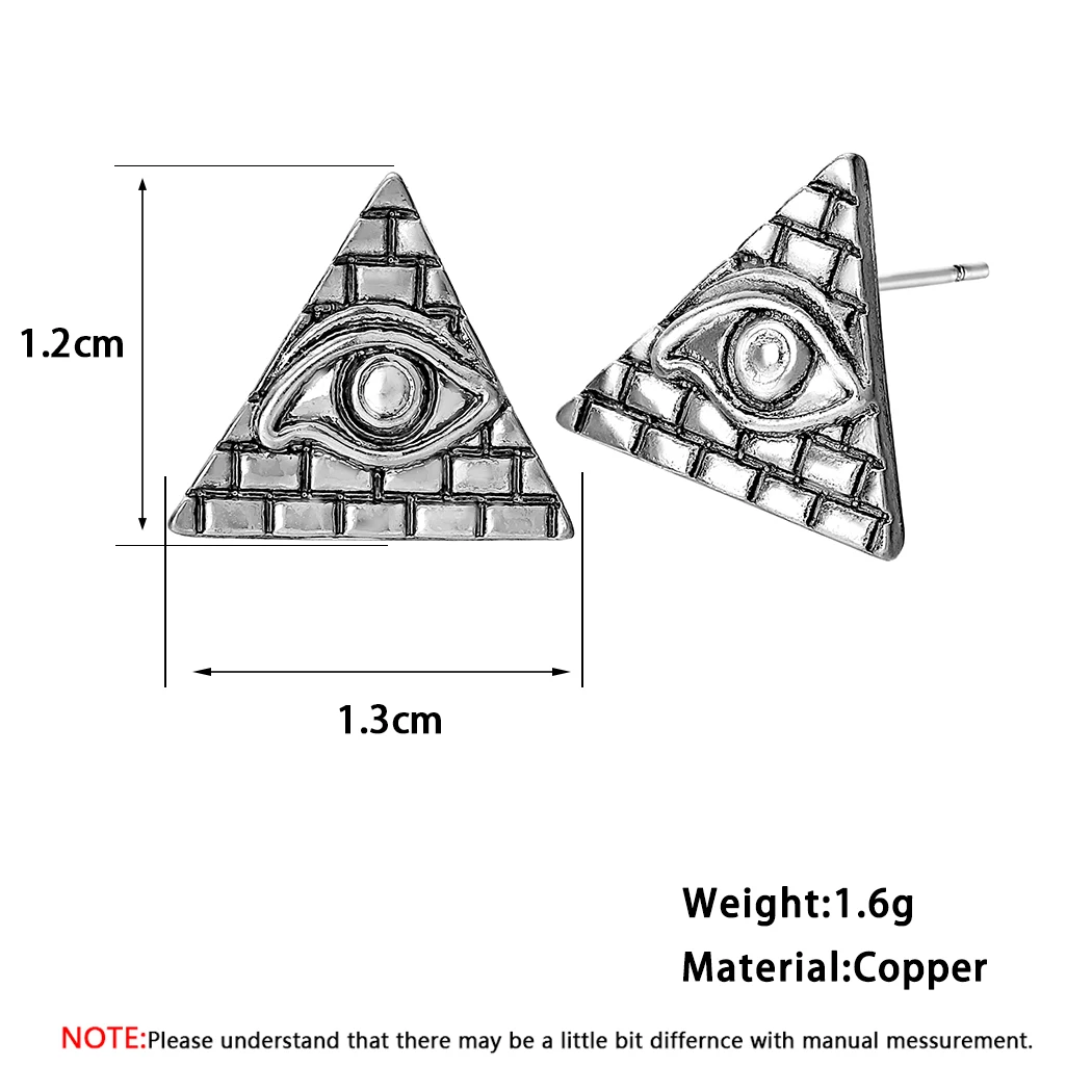 Серьги-гвоздики Kinitial в виде милых глаз новый дизайн серьги треугольника с