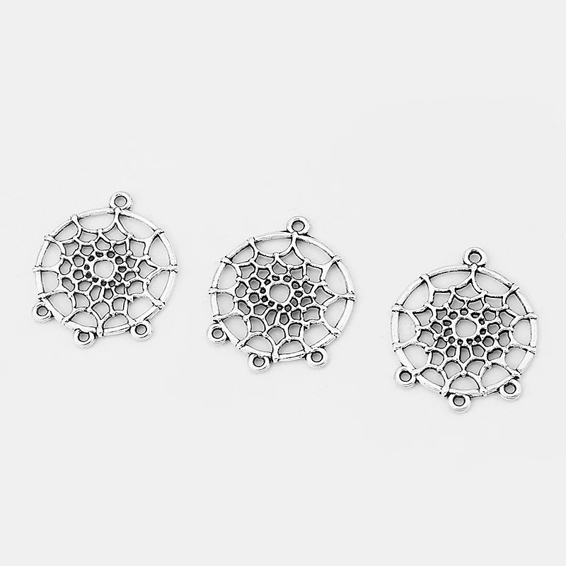 10 шт. сетчатые подвески в стиле бохо|charm pendant|antique silvercharms connectors pendant |