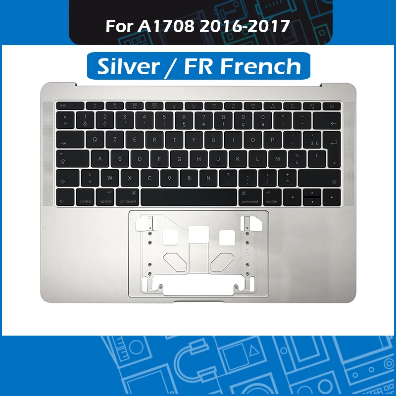 Серебристый чехол для ноутбука FR French Keyboard MacBook Pro Retina 13 дюймов A1708 верхний