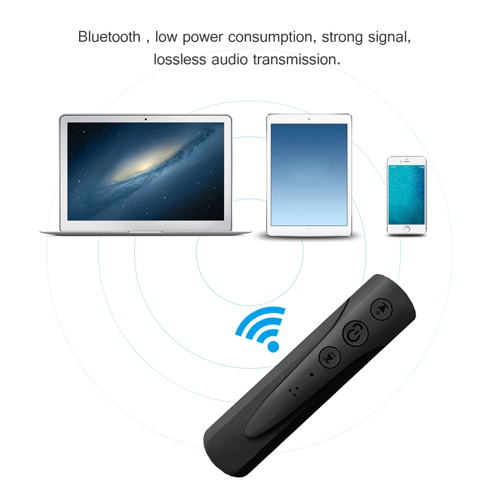 ONEVER bluetooth приемник аудио с зажимом Перезаряжаемые Hands Free Car Kit Динамик наушников