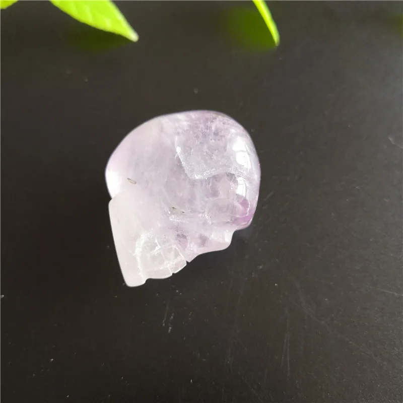 

Natural White Transparent Crystal Skull Quartz Gift Hand Engraving Collection Decoration Random Delivery