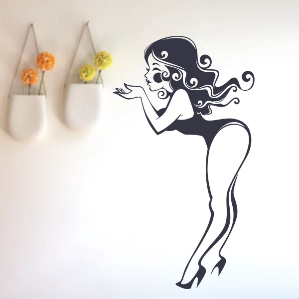

Smile Sexy Abstract Line Art Sketch Girl Wedding Decor Wall Pvc Decal Wallpaper Wall Sticker Decor Stickers