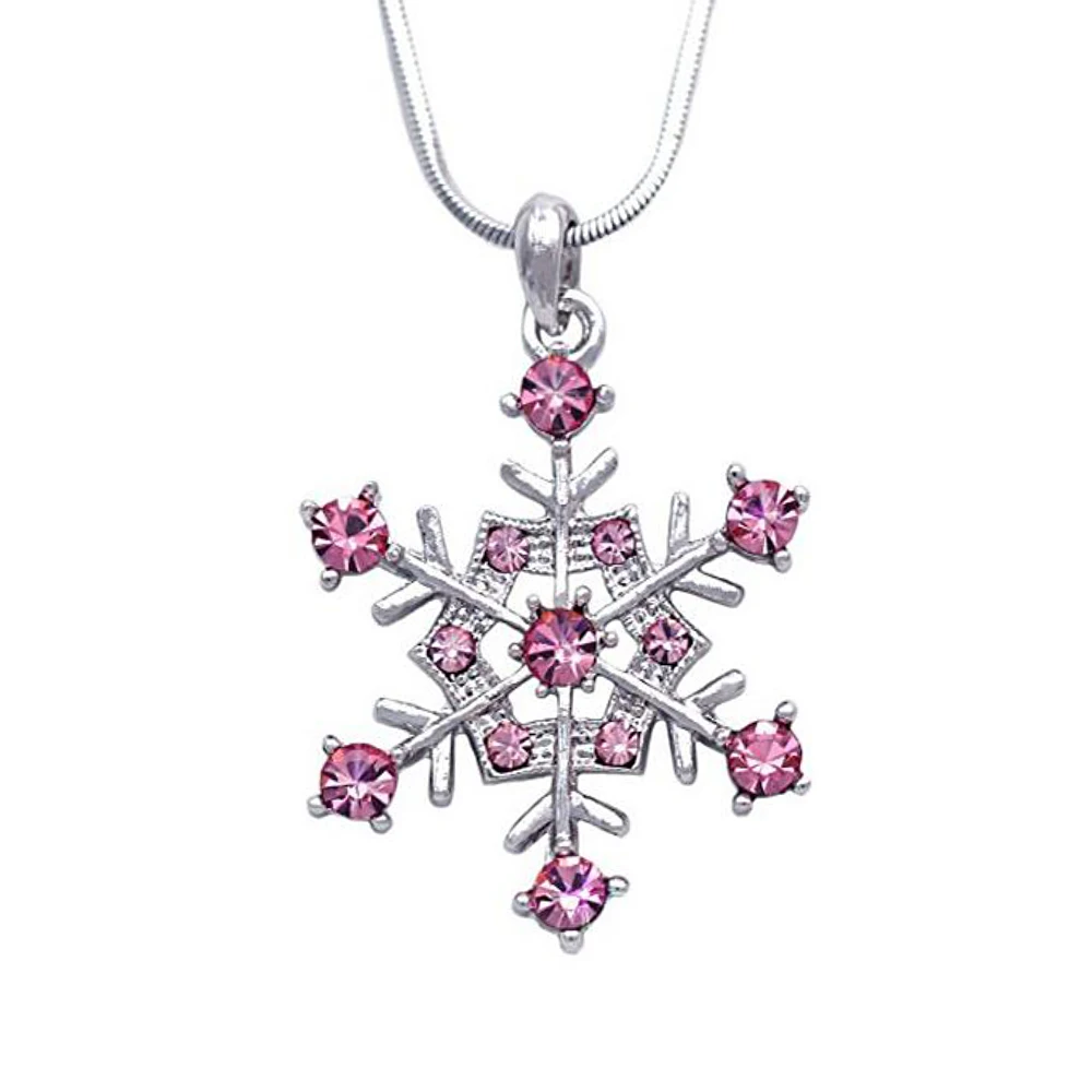 Christmas Bridesmaid Prom Wedding Jewelry Snowflake Charm Pendant Necklaces Winter Bridal Party Fashion Accessory | Украшения и