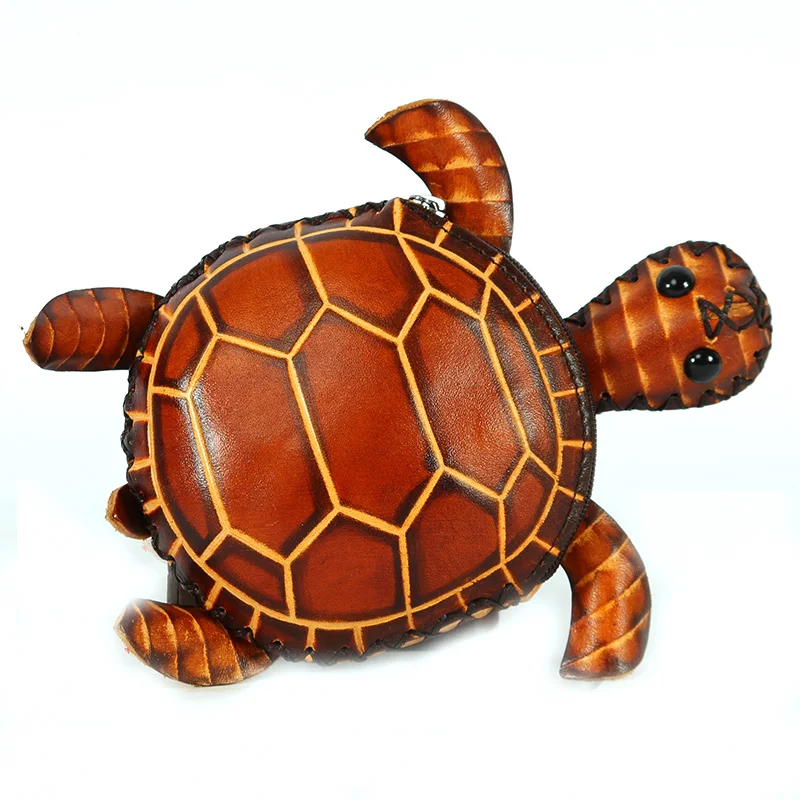 Натуральная кожа кошельки для монет браслет кошелек милая сумка в виде черепахи