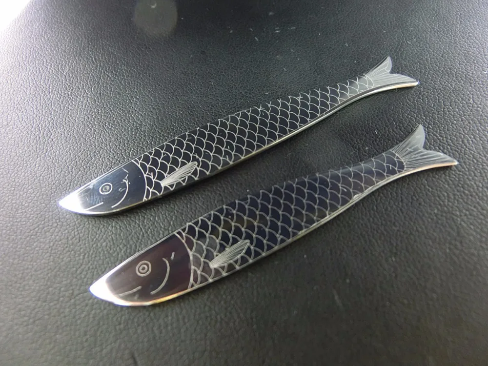 SHANH ZUN 20 Pcs Fish Design Metal Collar Stays in 2 Glass Bottles 2.2&quot/ 2.5&quot | Украшения и аксессуары