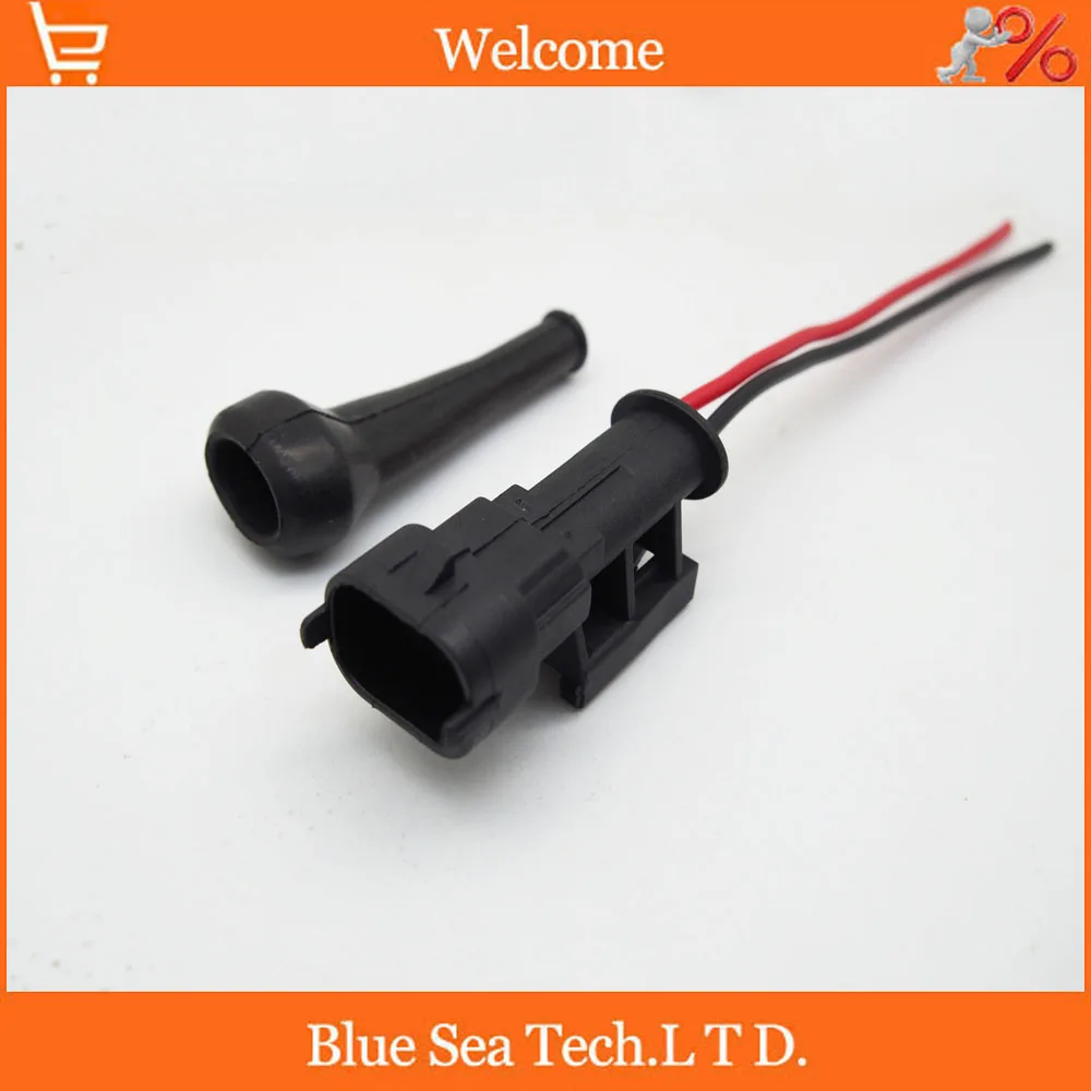 Проба 2Pin штепсельная Вилка для масла/топлива с распылителем кабелем/оболочкой