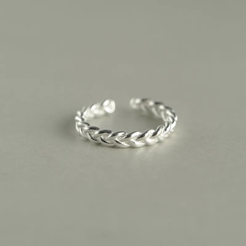 

925 cute twist braids ring svCreative, literature and Art Institute of fresh wind decoration for women's fashion gifts
