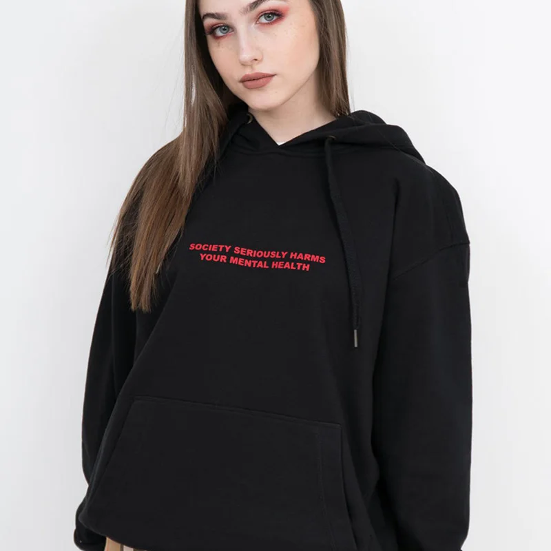 Толстовки с капюшоном для женщин, Повседневный пуловер Tumblr Harajuku, джемпер, Прямая поставка