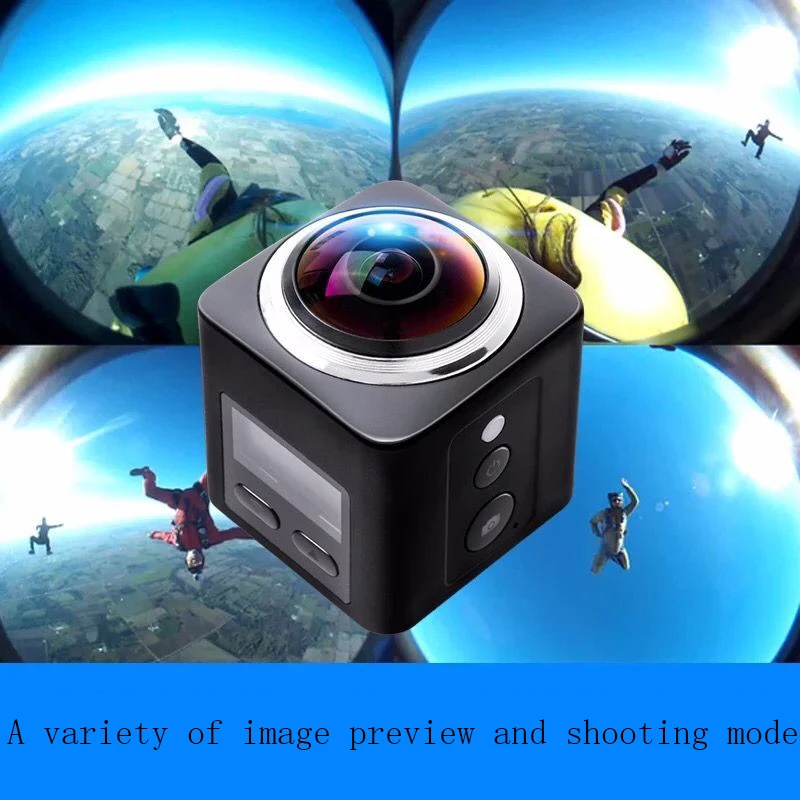 IDV 360 Градусов 4K Wi-Fi Мини Панорамная Камера Ultra HD Водонепроницаемая Спортивная Виртуальная Реальность Беспроводное Удаленное Управление Мониторингом.
