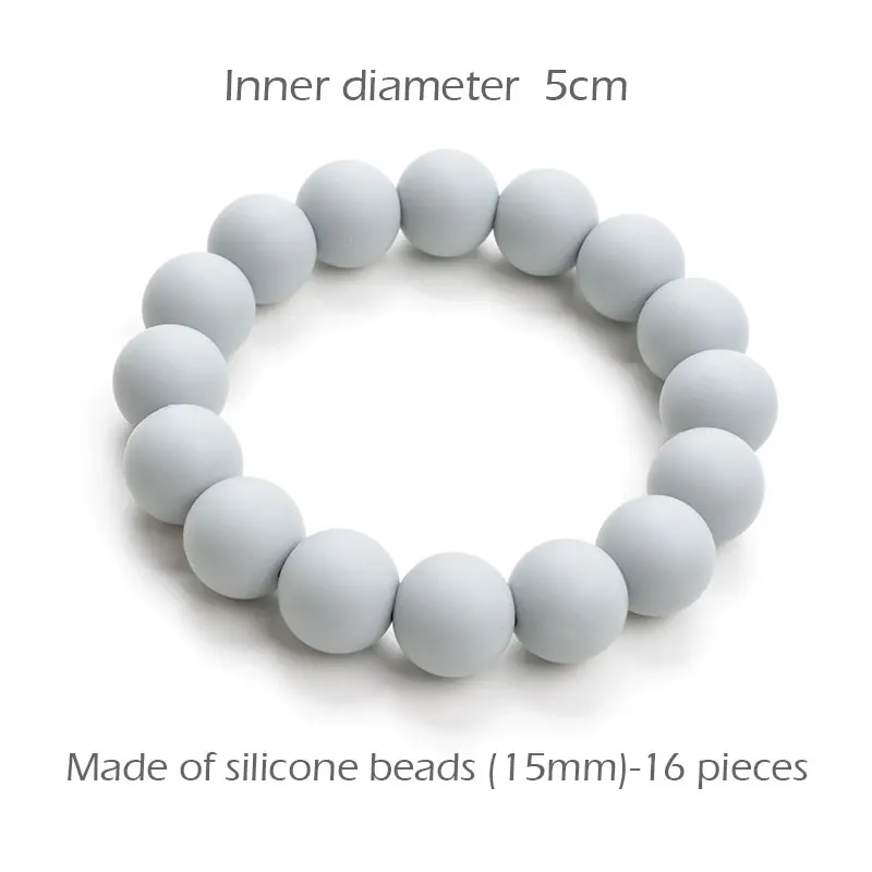 Женский браслет для прорезывания зубов LOFCA круглые силиконовые бусы украшения