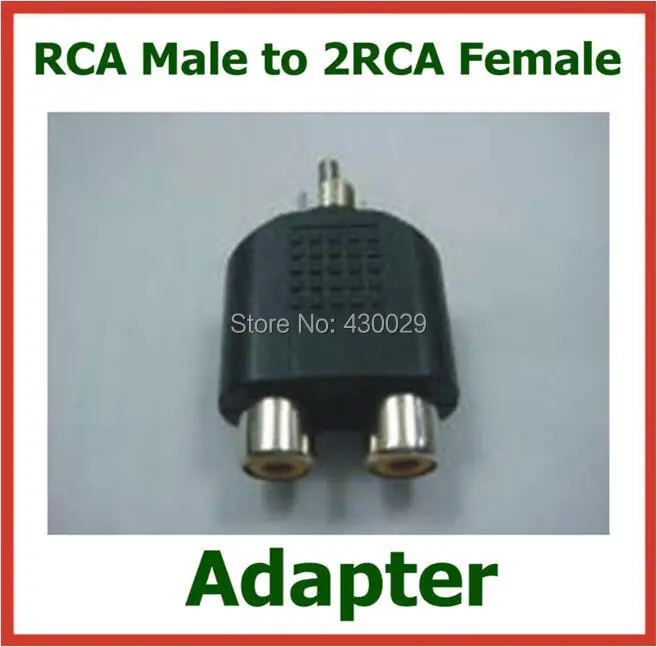 

500 шт. адаптер RCA штекер к 2RCA разъем адаптера Y-Сплиттер удлинитель преобразователь 1 штекер на 2 гнезда