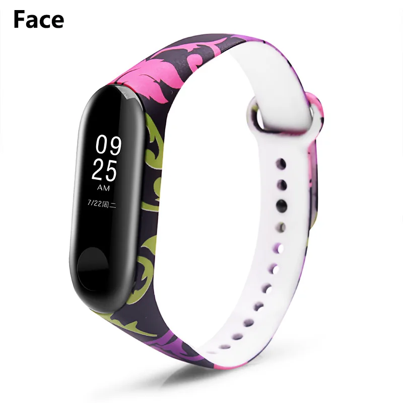 Face BOORUI mi band 3 силиконовый ремешок на запястье для Xiaomi mi Band 3 ремешок на браслет mi band 3 цветной ремешок на запястье умные полосы - Цвет: Face