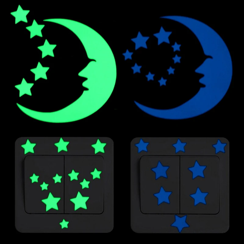 1 шт. светится в темноте светящаяся Ночная спальня переключатель на стену с