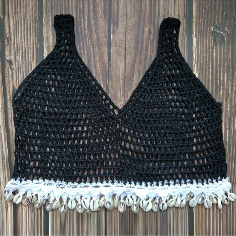 Bikinx, ручная работа, вязанная ракушка, бикини, верх, накидка, пуш-ап, купальник, сетчатый купальник, женский купальник, сексуальный купальник, лето