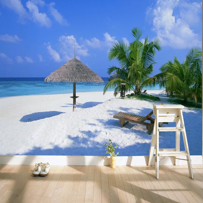 Оптовая продажа пейзаж Lanscape песчаный пляж 3d настенные фотообои для гостиной и