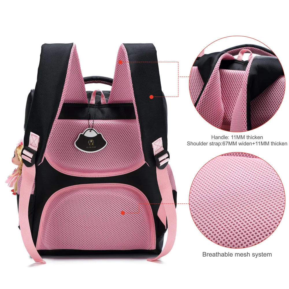 Стильные рюкзаки для девочек школьный рюкзак принцессы с милым котом детского