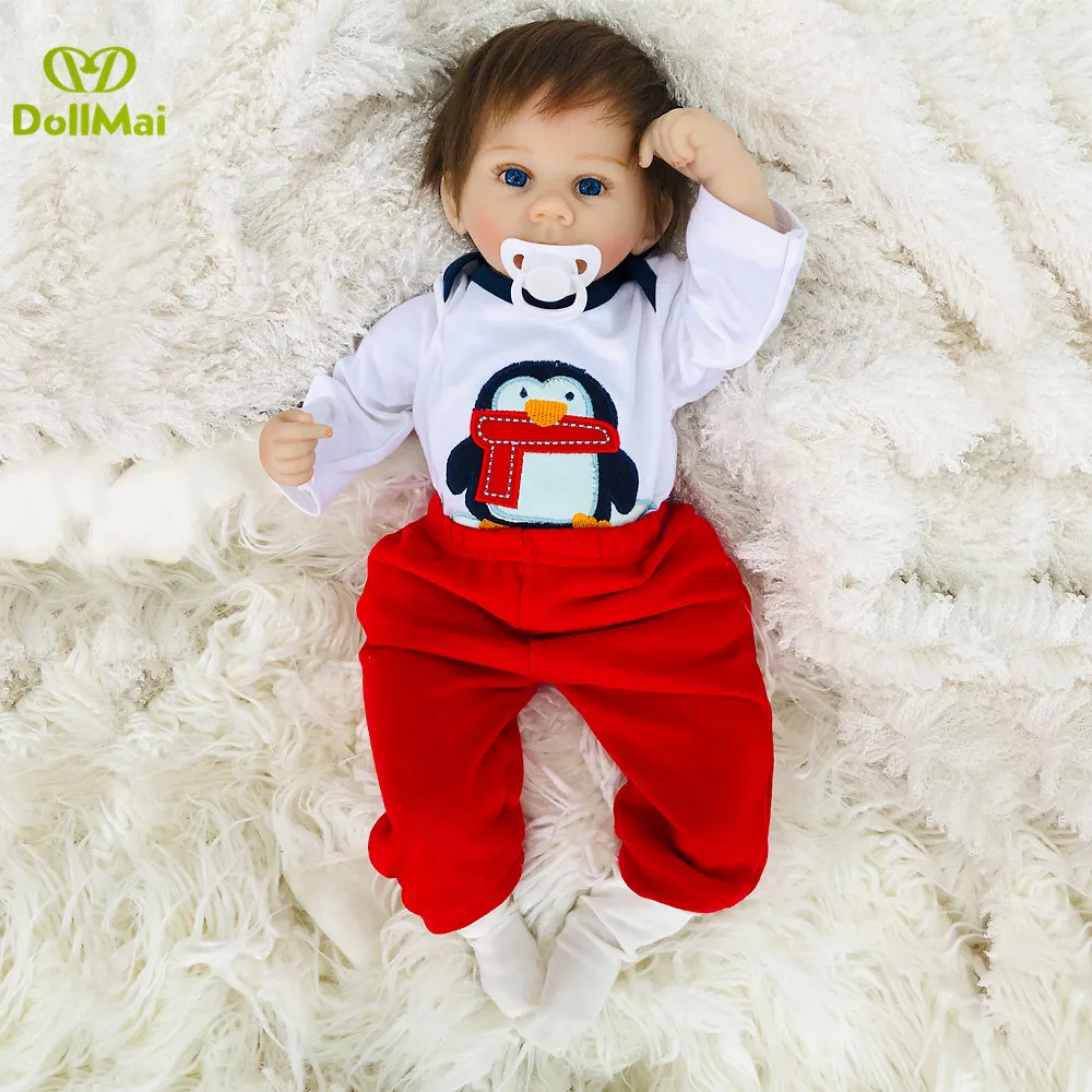 Куклы для новорожденных игрушки 19 &quot45 см мягкие хлопковые силиконовые куклы