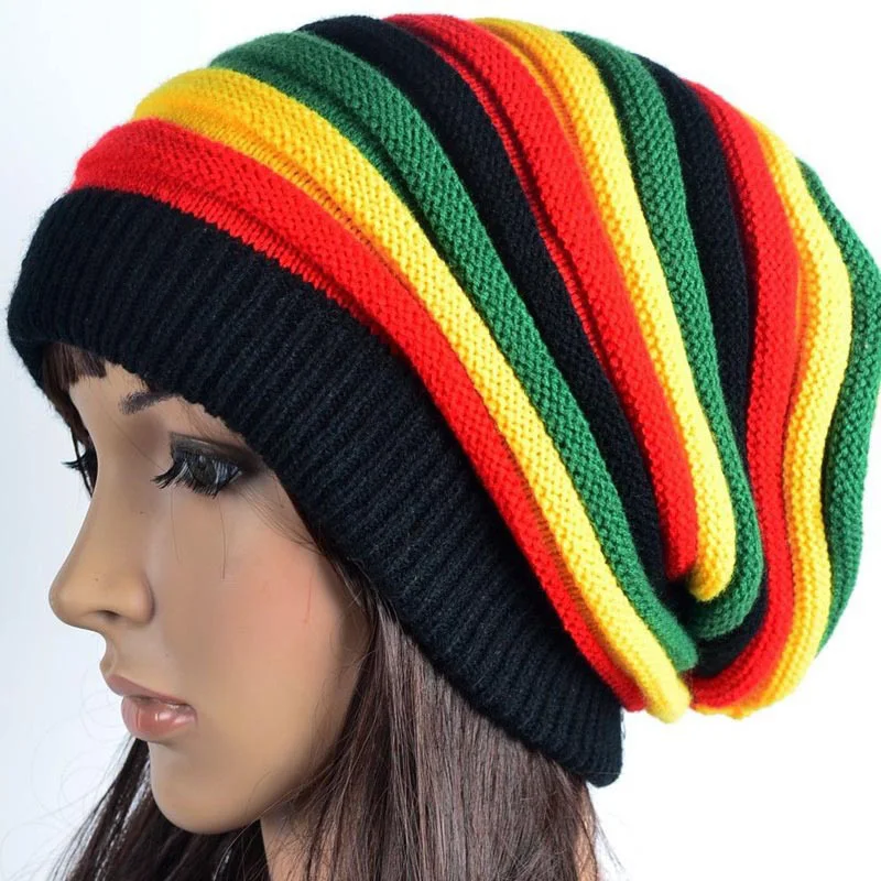 Ямайка Reggae Gorro раста Стиль хип Для мужчин зимние Шапки женский красный желтый и