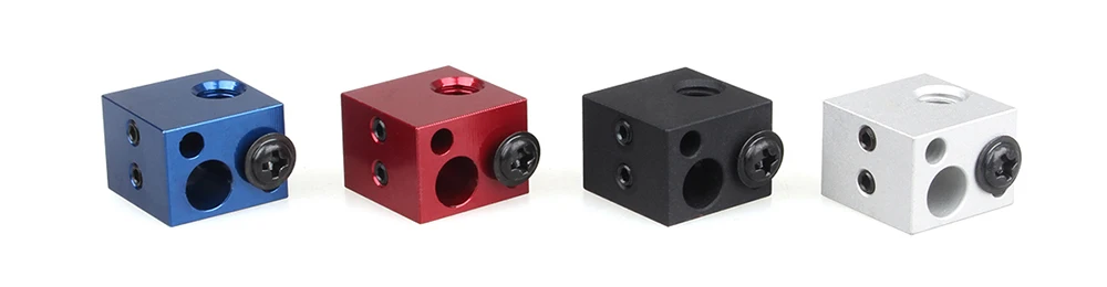 3DSWAY 3D-принтеры Запчасти XCR-BP6 нагревательное устройство для высокое Температура термистор силиконовые носки Hotend комплект синий и красный цвета черный, серебристый цвет