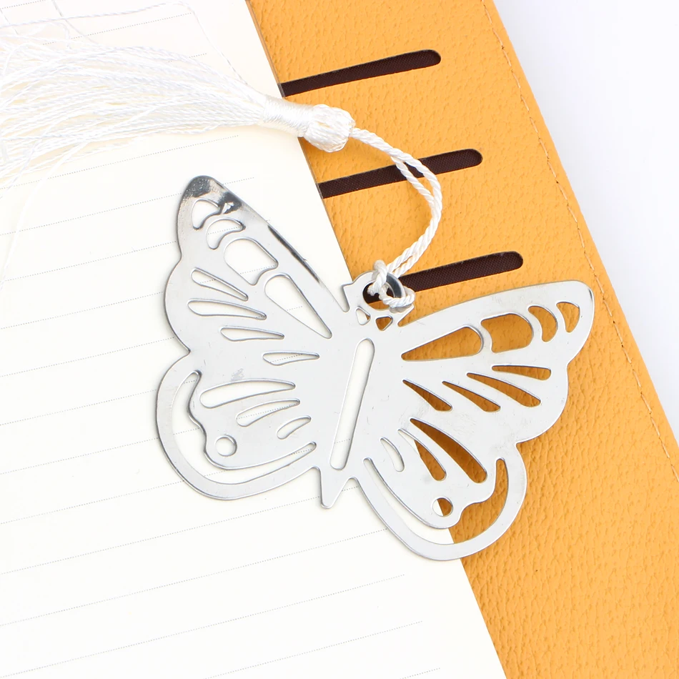 Пустая Бабочка закладки металл с кистями Канцтовары кулон Подарки Свадебные