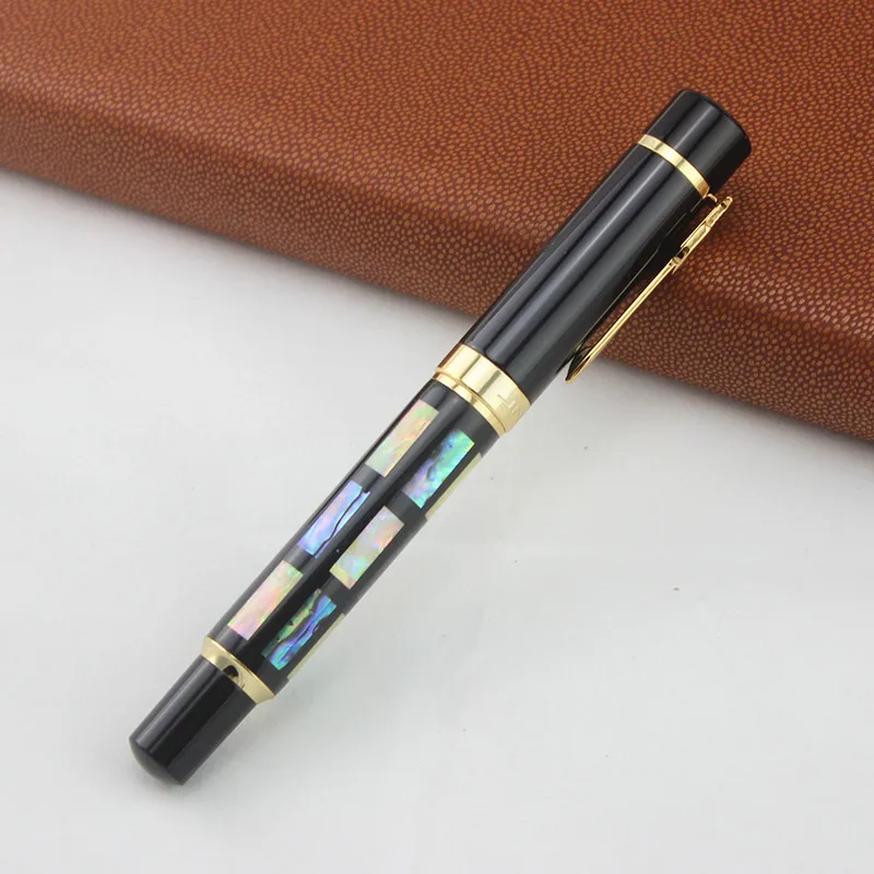 Jinhao 650 роскошная ручка ролик с резьбой в виде ракушки золотым зажимом 0 7 мм перо
