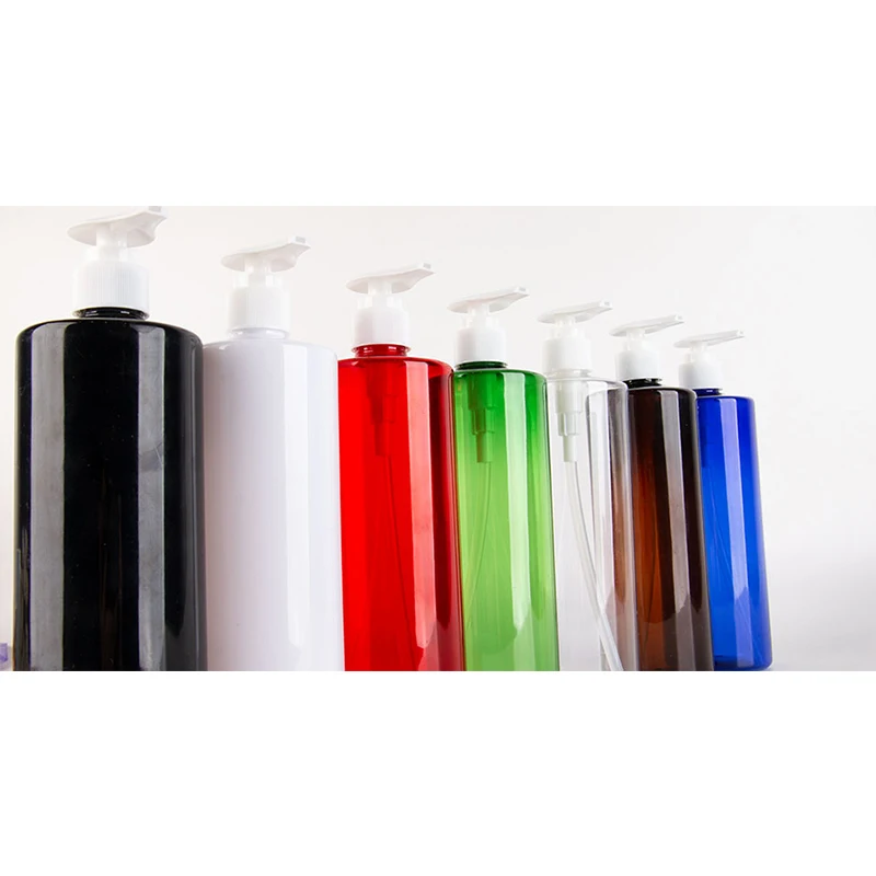 500ML Empty Multi- Colored Shamoo Bottle Clear Blue Red Amber Big Lotion Pump Container Liquid Soap 500cc Cream Bottles | Красота и