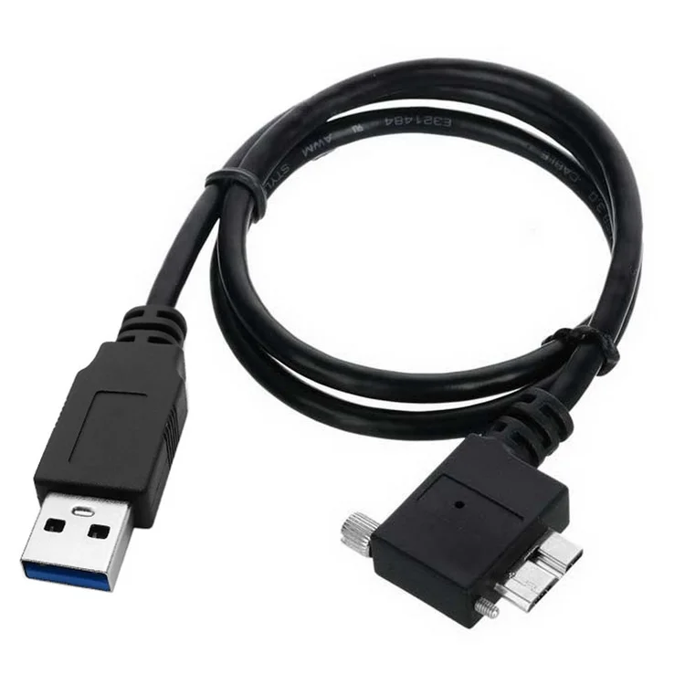 90 градусов правый и левый Угловой Micro USB винт с креплением на 3 0 кабель для