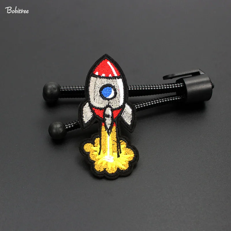 Модная мультяшная нашивка The Rocket с вышивкой наклейки утюгом для одежды куртки