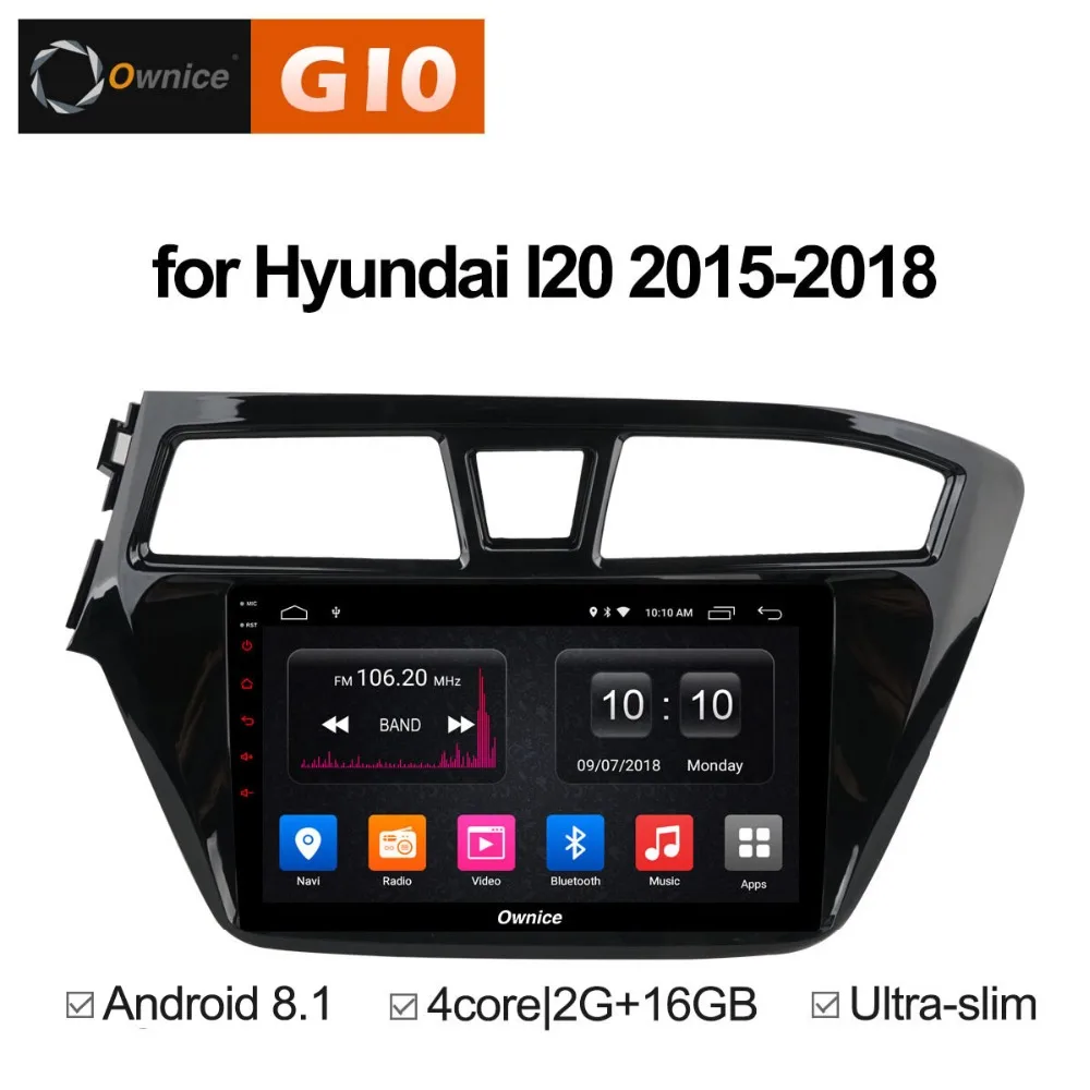 1024*600 Android 8 1 4 ядра 2 Гб ОЗУ + 16 ПЗУ радио для Hyundai I20 2015 2018 автомобильный DVD плеер GPS