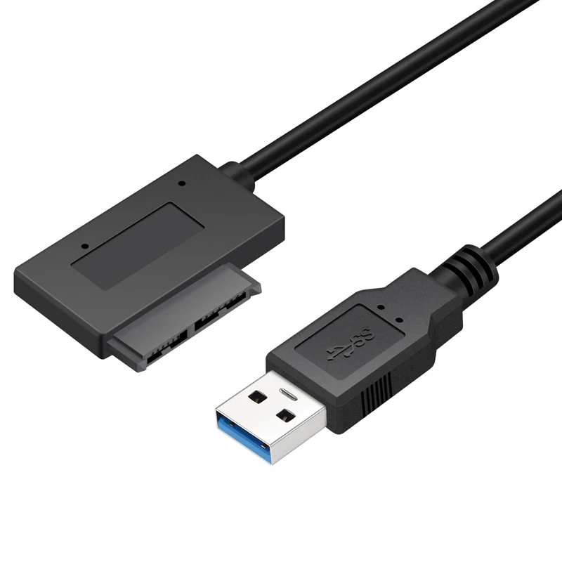Профессиональный коннектор кабеля USB3.0 к 7+6 13Pin mini SATA для перехода Slimline дисковода с DVD/CD-ROM на ноутбуке.