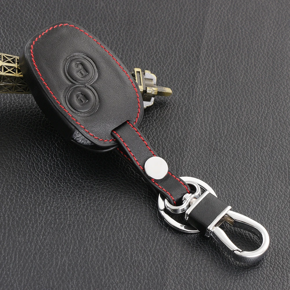 Кожаный чехол для ключей 2 кнопки Renault Dacia Logan Espace Sandero Megane Modus Kangoo Clio | Автомобили и
