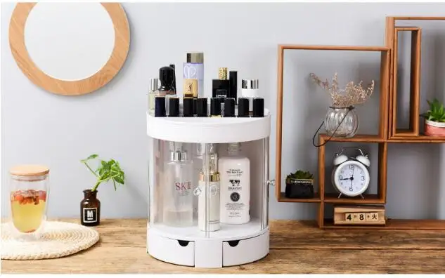 1PC New 360-degree Rotating Makeup Organizer Box Brush Holder Jewelry Case Cosmetic Storage OK 0684 | Дом и сад