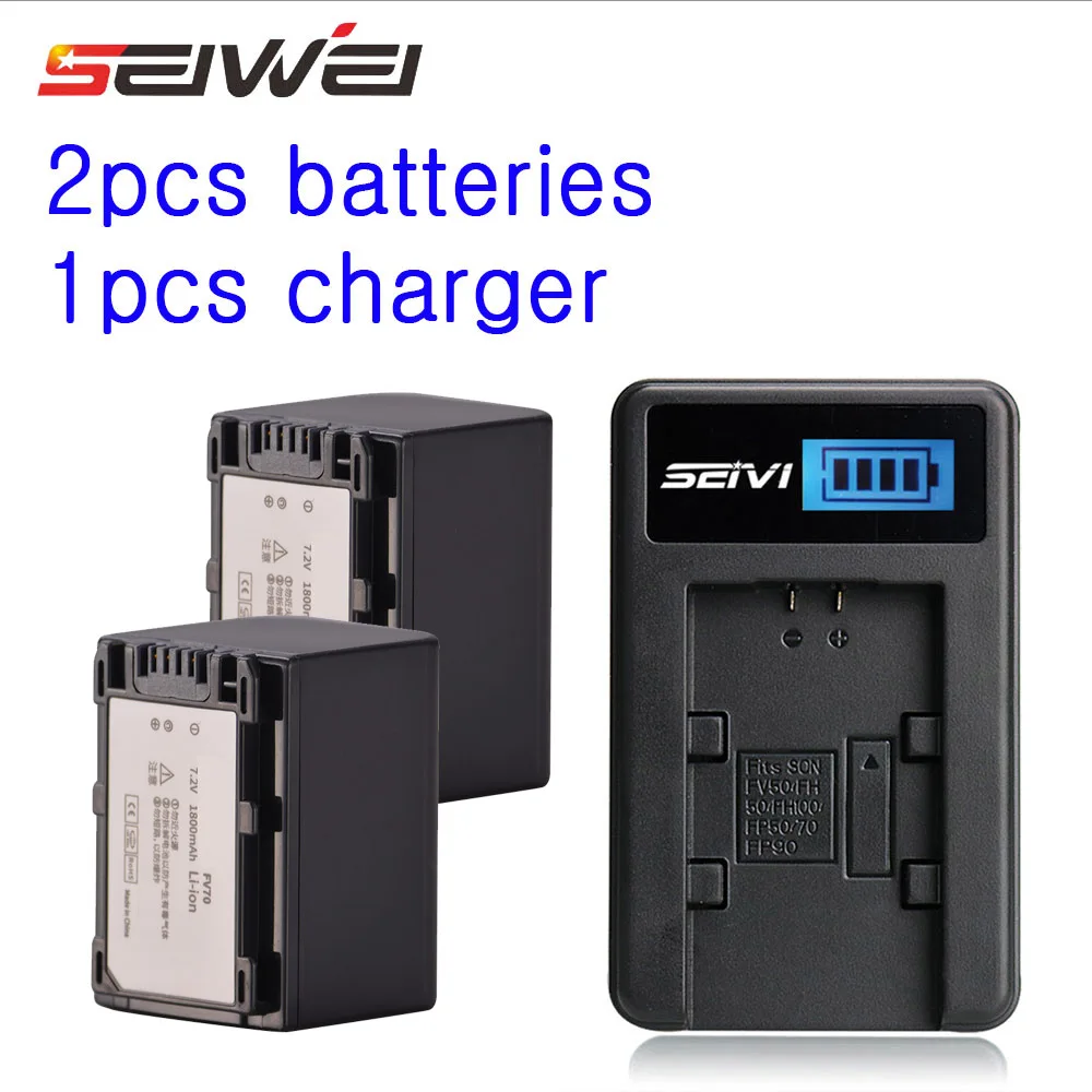 Для sony NP-FV70 ЖК-дисплей USB Зарядное устройство+ 1800 мАч NP FV70 Камера Батарея для FV30 HDR-CX230 HDR-CX150E HDR-CX170 CX300 Z1 батареи - Цвет: 3