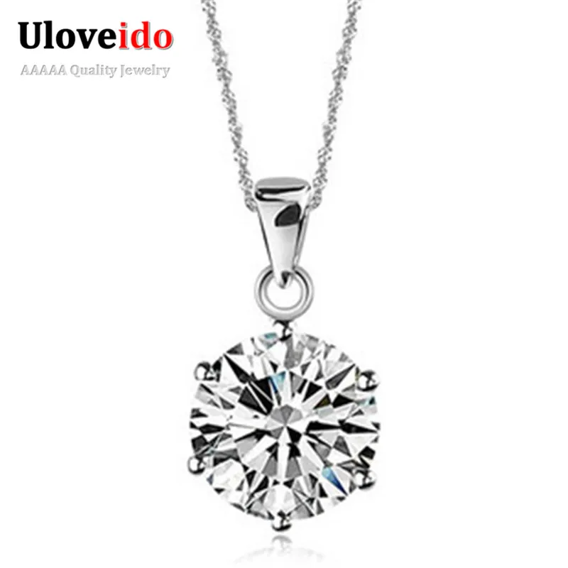 Ожерелья и подвески с белыми кристаллами ожерелье женские ювелирные изделия