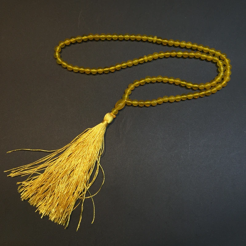 Бусы из натурального жёлтого халцедона 6 мм 8 | Украшения и аксессуары