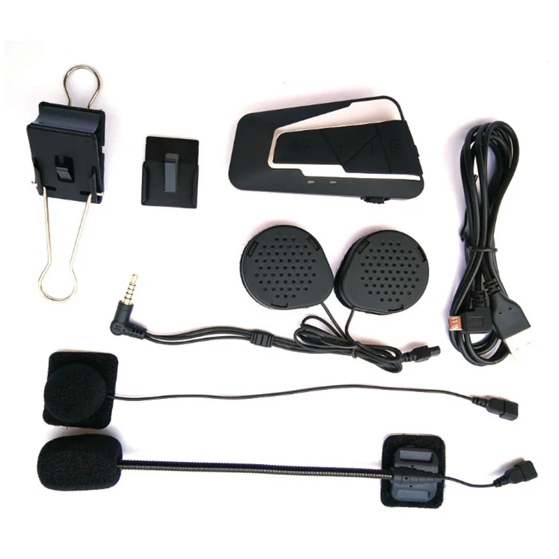 

Waterproof 1200M 800mA Bult in Battery Bluetooth Intercom Motorcycle Helmet Interphone Headset Wireless Moto Headset Interphone