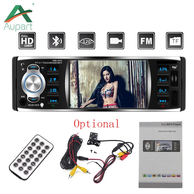 Авторадио 1 Din автомагнитола 4 &quotTFT сенсорный экран аудио стерео USB FM RDS Bluetooth