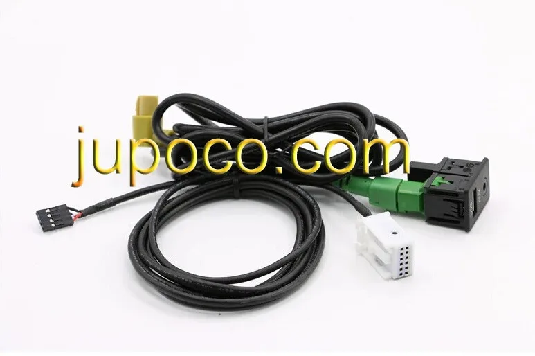 Бесплатная доставка OEM 2 в 1 USB AUX кабель для RCD510 RNS510 RNS315 RCD500 RNS300 RCD300 RCD200 GOLF MK6 JETTA MK5