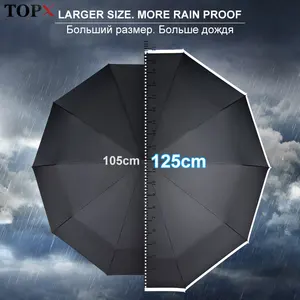 Зонт мужской ветростойкий, 125 см, ветрозащитный