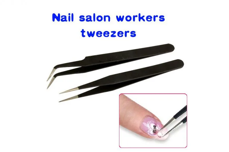 Горячая акция 2 черный акриловые уф-гель ногтей стразами блестка нипер выбор