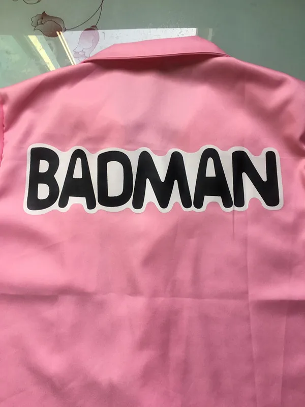 Wxcteam Dragon Ball Z Vegeta BADMAN/розовые футболки для косплея на Хэллоуин, футболки, праздничные платья, топы, в США - Цвет: Pink