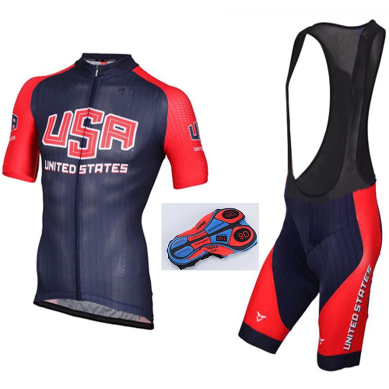 Команда USA дизайн ropa ciclismo Велосипеды Джерси Биб шорты cullot велосипедный спорт