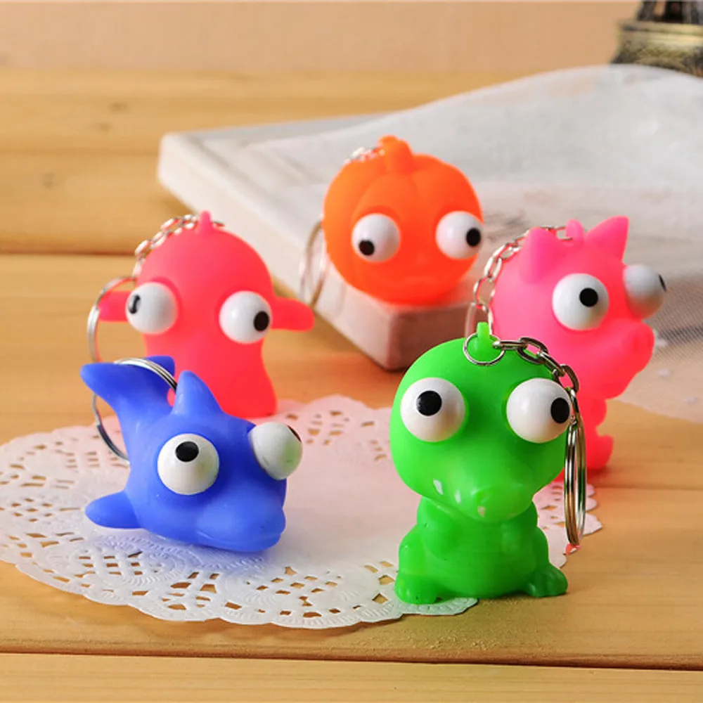 3 шт. забавная игрушка с животными выдавливание глаз снятие стресса милый брелок