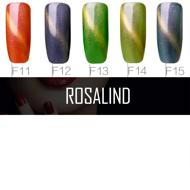 Гель ROSALIND 1S 10 мл неоновый кошачий глаз Стандартный лак для ногтей дизайнерский УФ