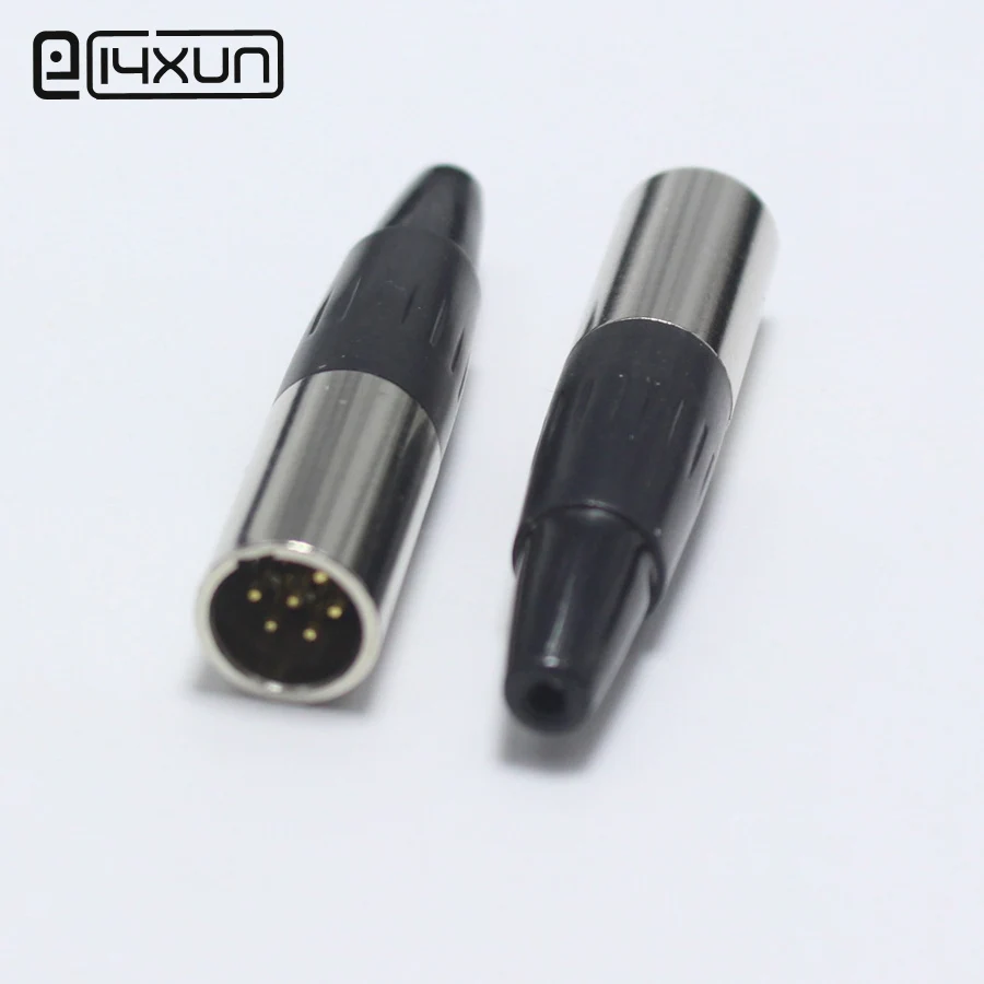 1 шт. мини XLR штекер с хвостом 6 Pin маленький P Аудио Микрофон Разъем сварной