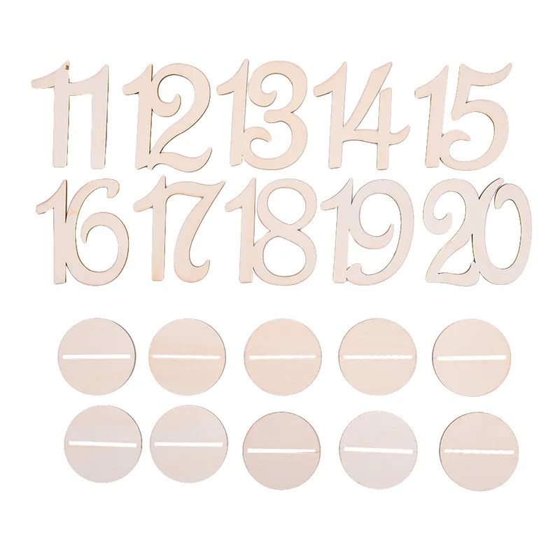 10 шт./компл. модные деревянные принадлежности для свадебной вечеринки 1 10/11 20