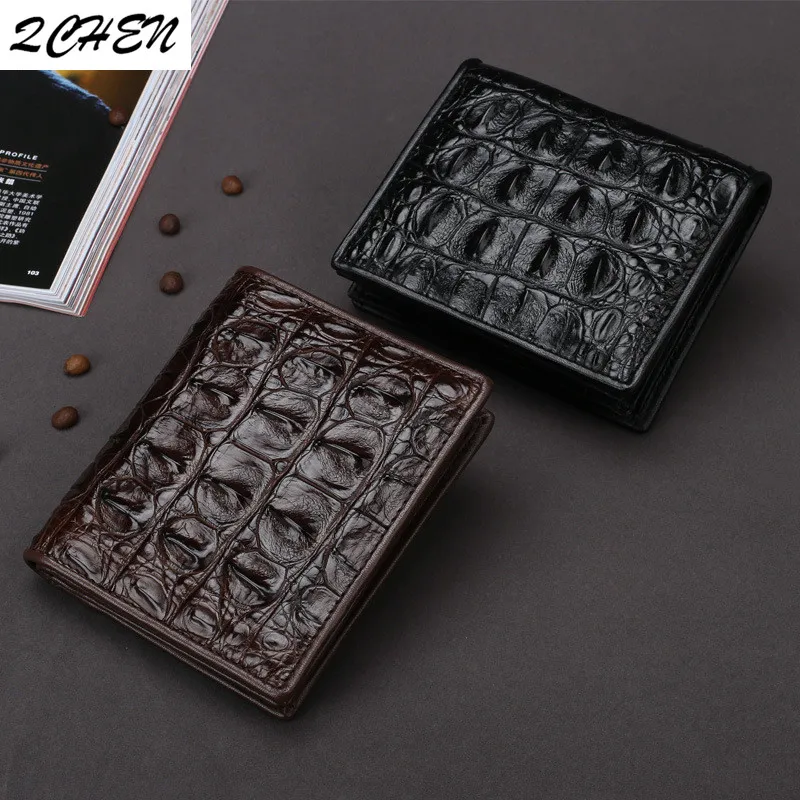 Мужской бумажник из крокодиловой кожи мужской кошелек в британском стиле с